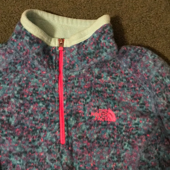 Multicolored polka dot north face quarter zip - Picture 2 of 3